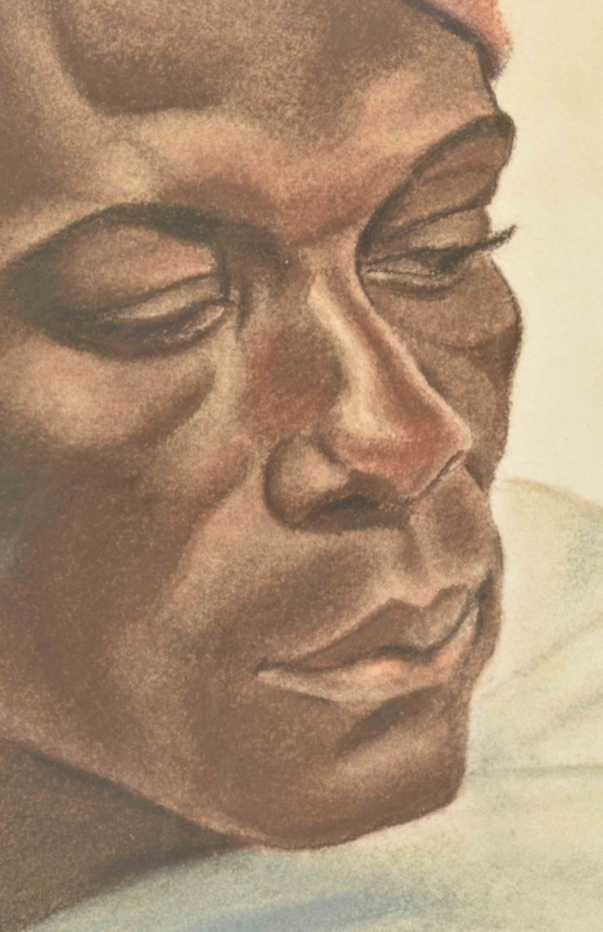 Eleanor Martin (American, 20th cent.). "Portrait of a black man" - Image 4 of 4