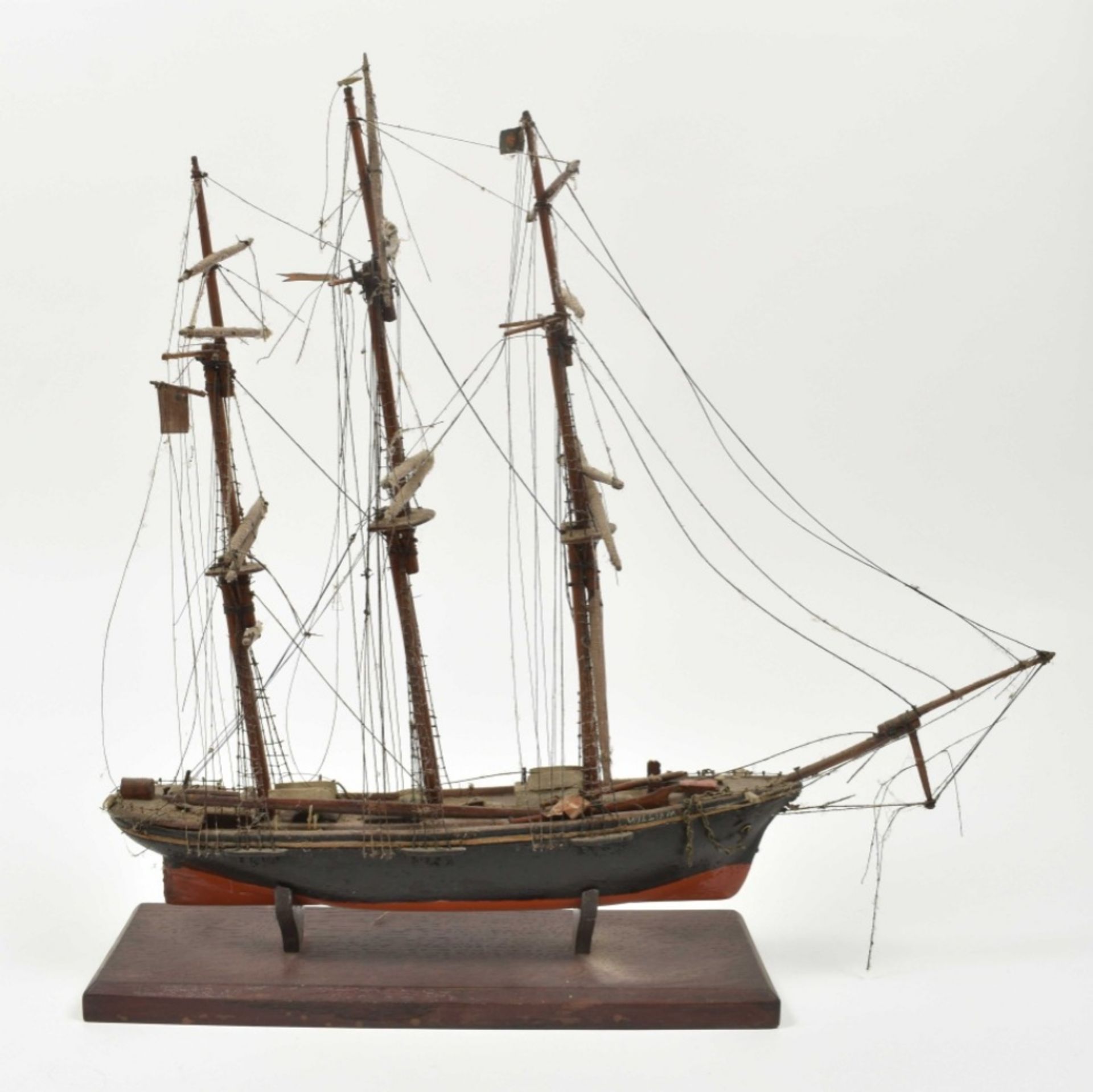 Historic model of 4 masted barque - Image 4 of 6