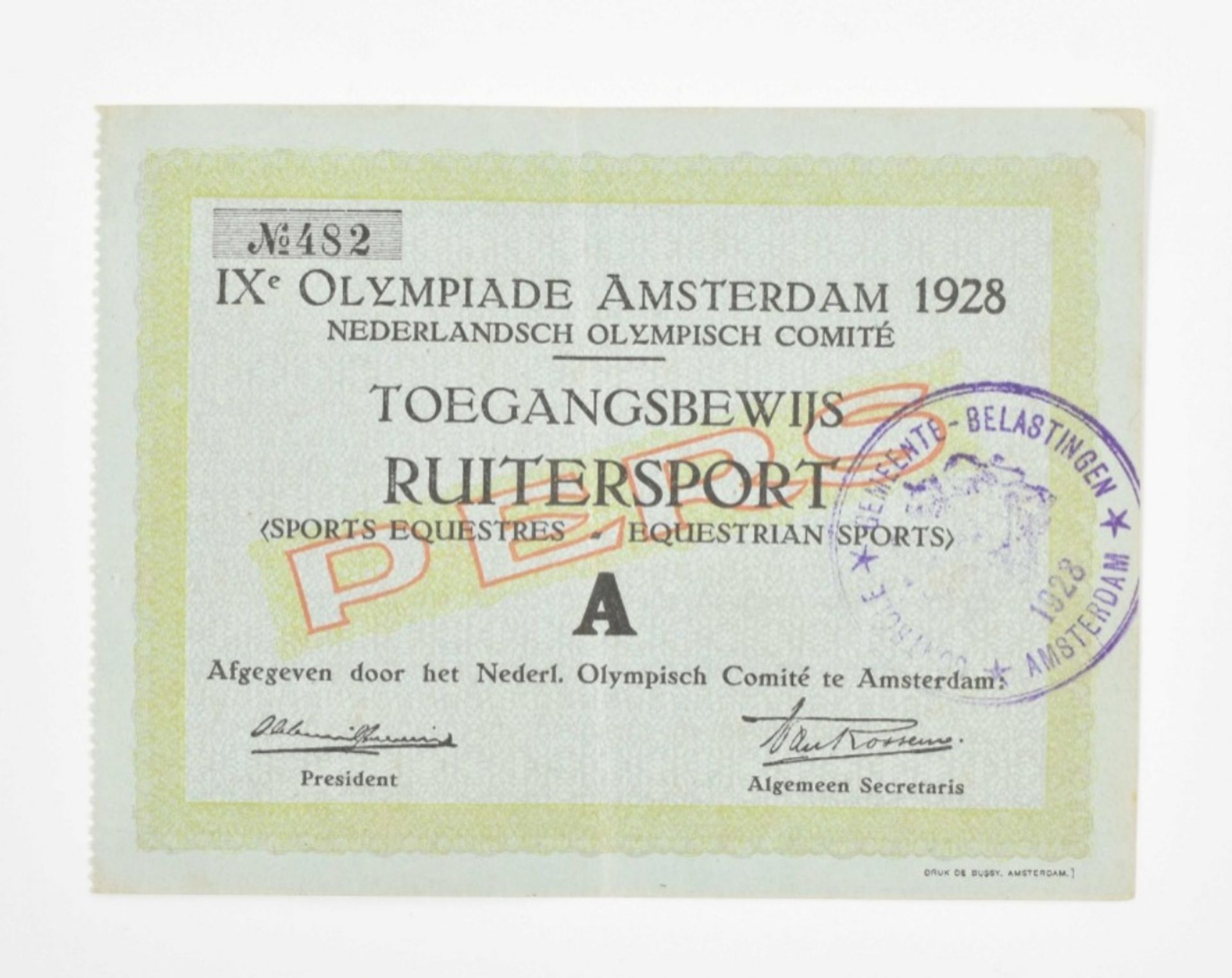 Three items: Olympische Ruiterspelen te Hilversum 1928 - Image 2 of 5