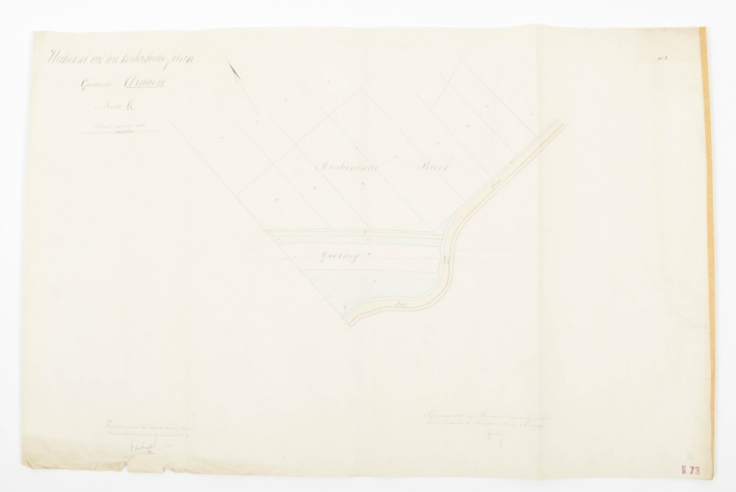 Nine manuscript maps: "Gemeente Arnhem" - Image 10 of 10