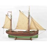 Historic model of Dutch Tall Ship Festina Lente