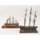 Historic model of 4 masted barque