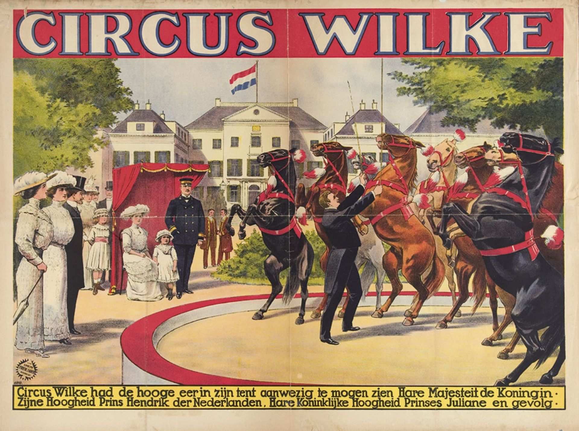 [Het Loo Palace. Wilke] "Circus Wilke performing for the Dutch Royal Family" - Image 7 of 7