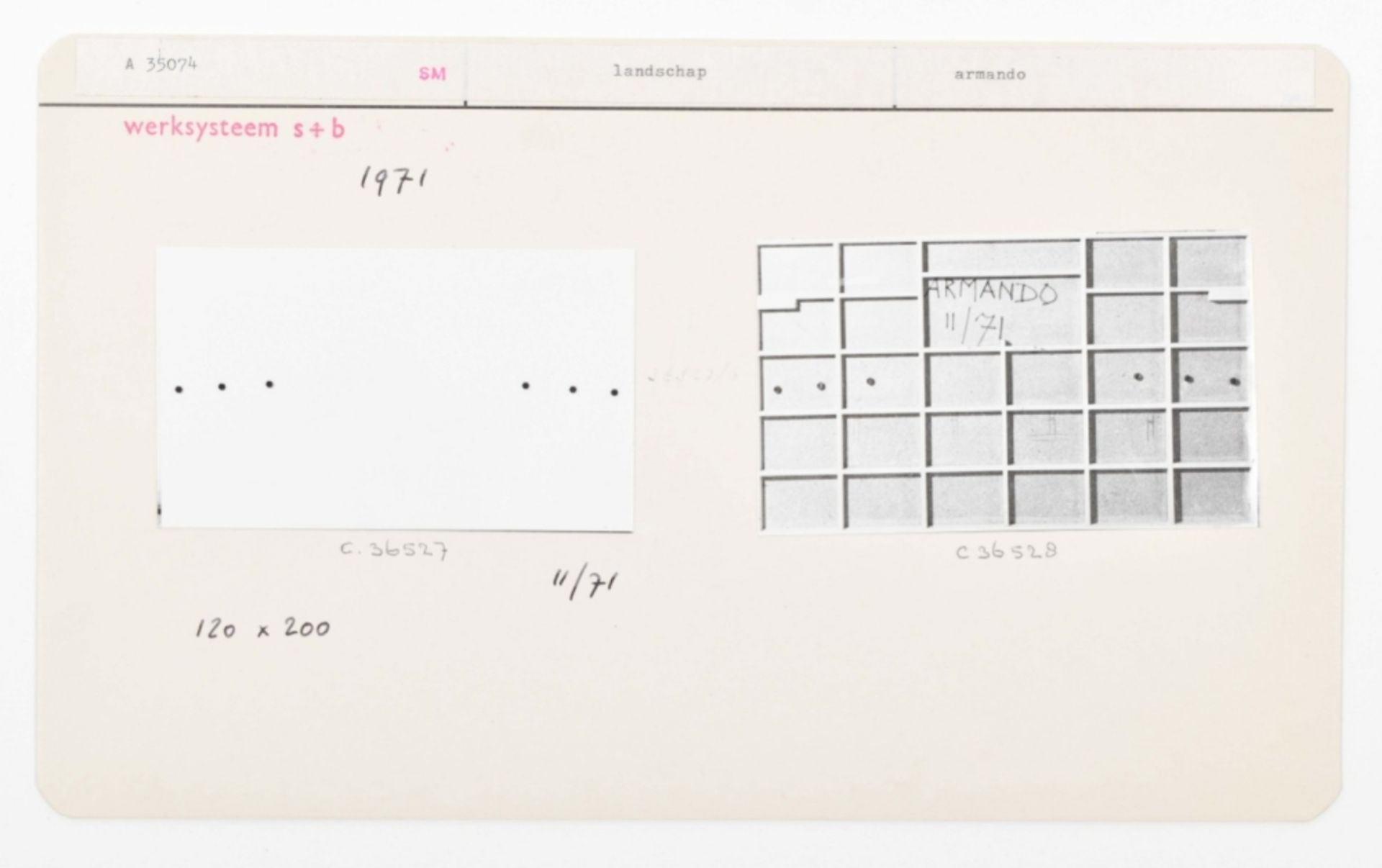 Armando, filing cards from the Stedelijk Museum, 1961-1971 - Image 6 of 6