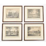 Series of 6 lithogr. views of the palace and surroundings