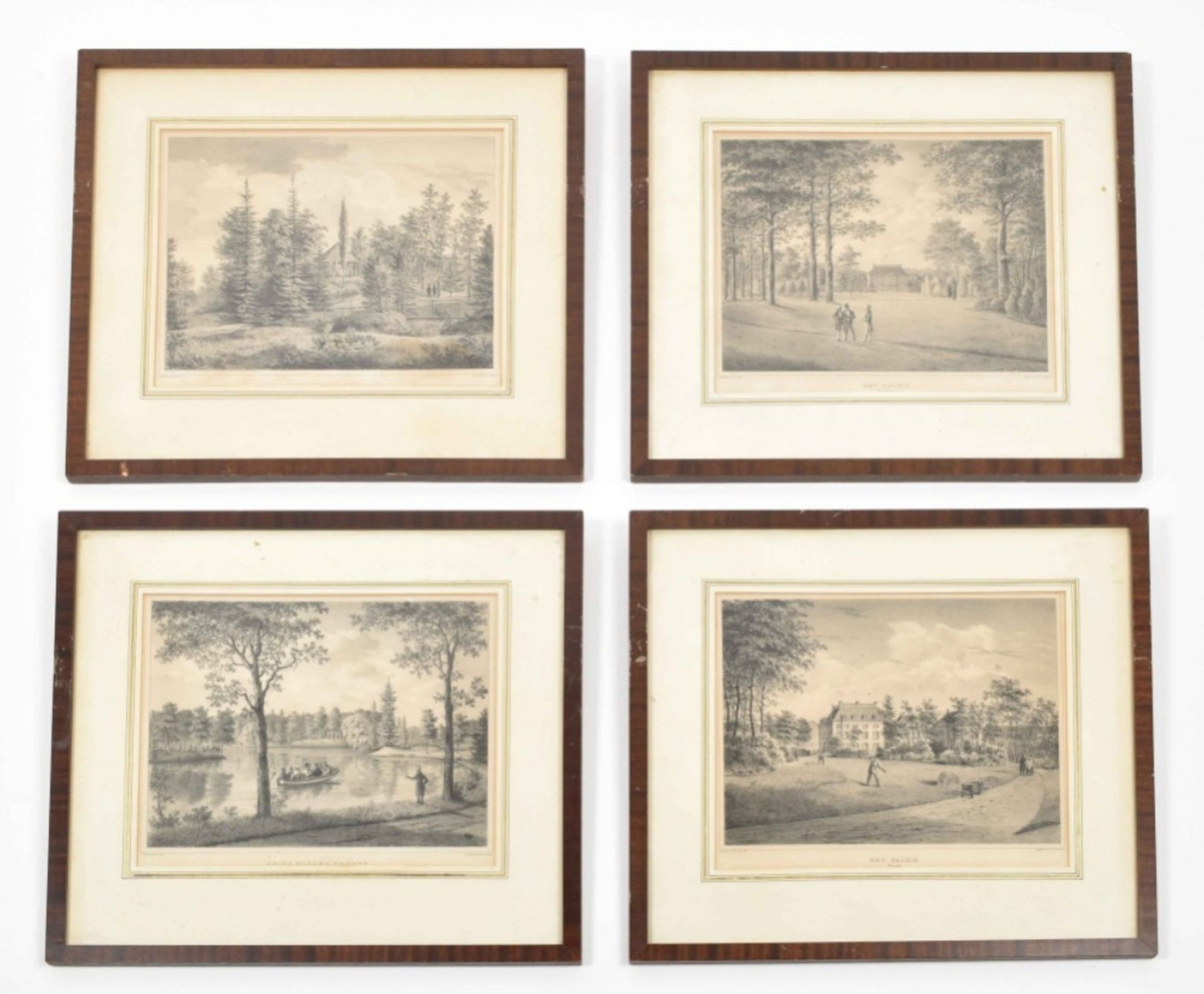 Series of 6 lithogr. views of the palace and surroundings