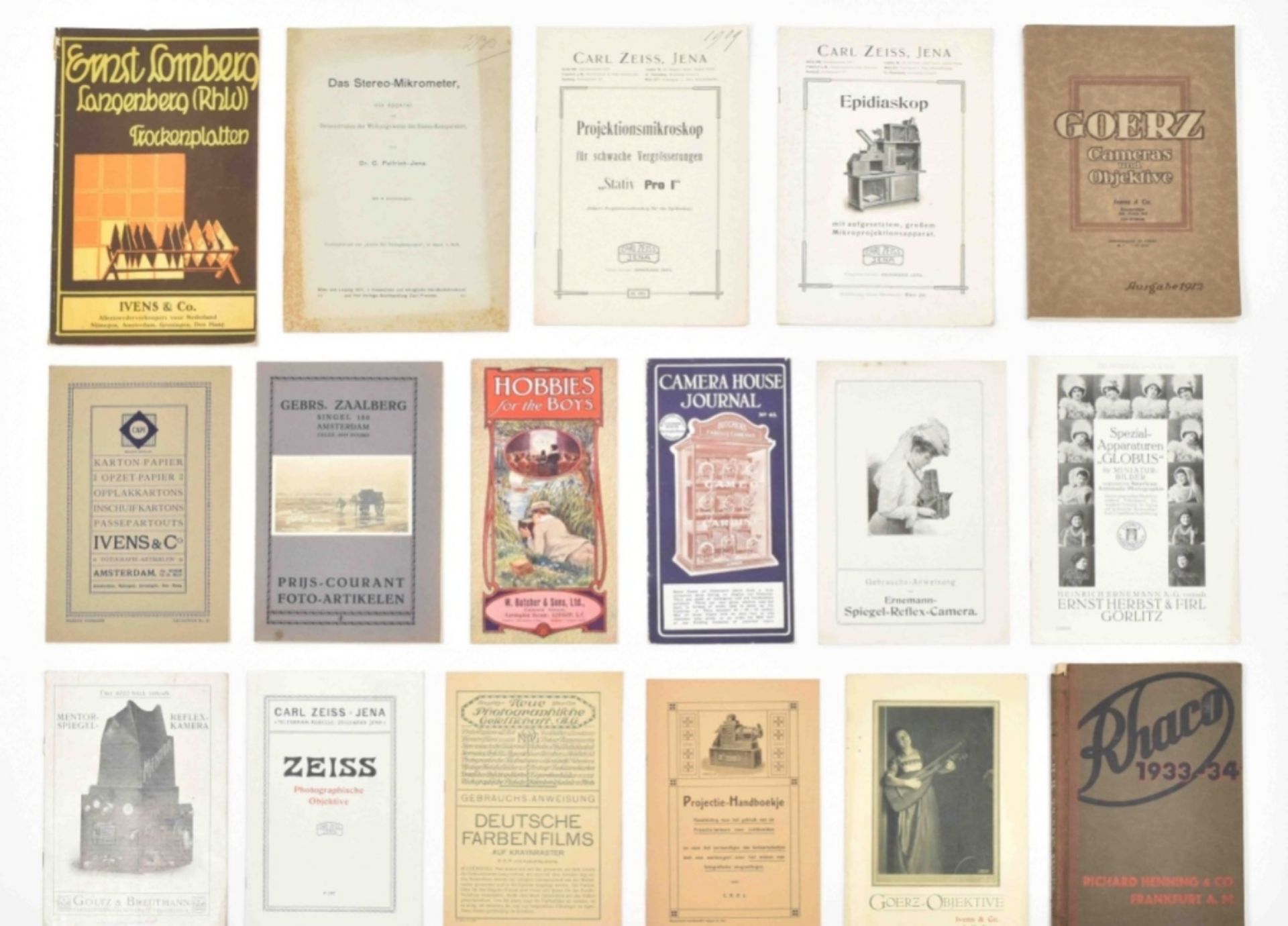 Collection of 35 (rare) (sm.) advertorial publications