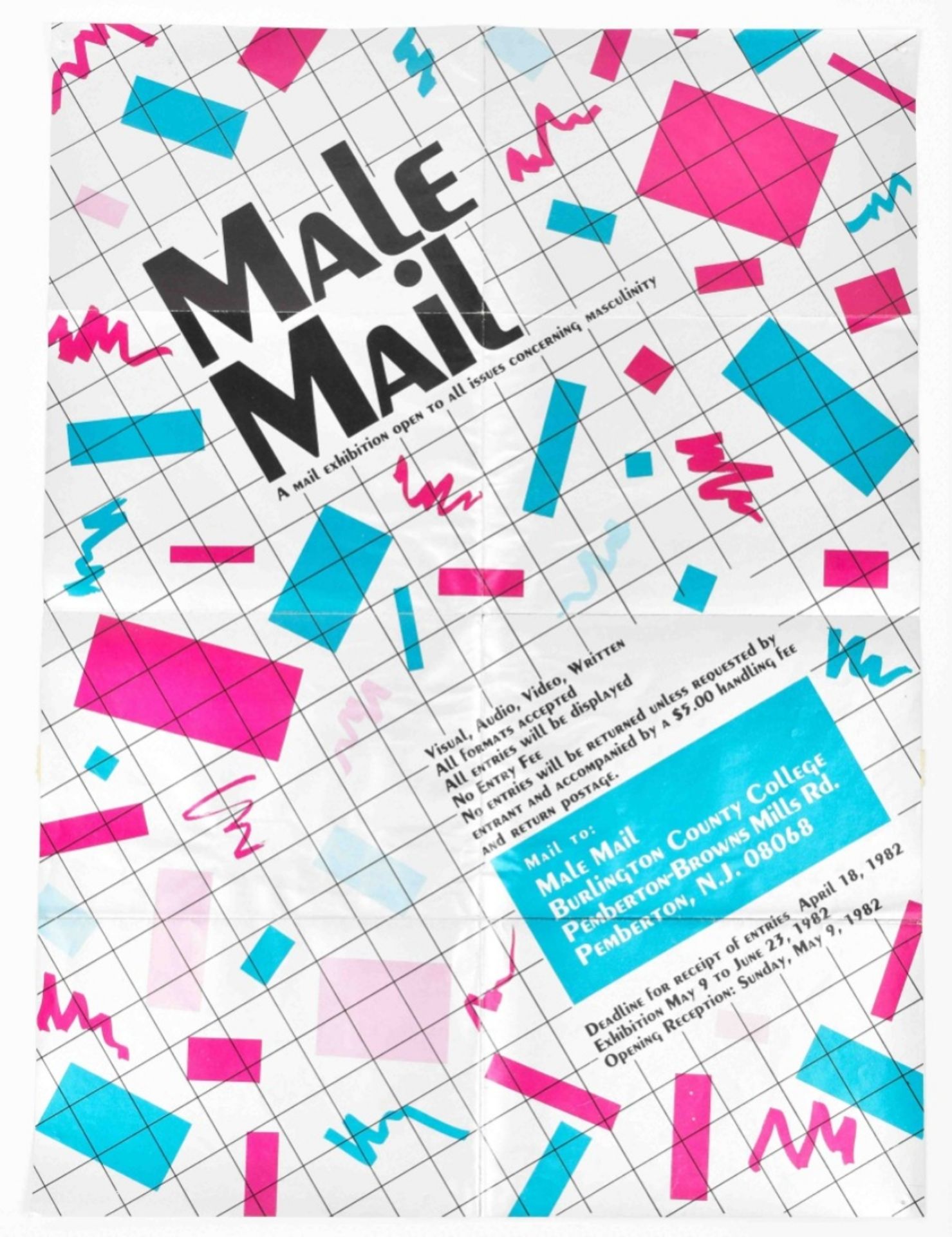 Male Mail, exhibition poster mailed to Ulises Carrion