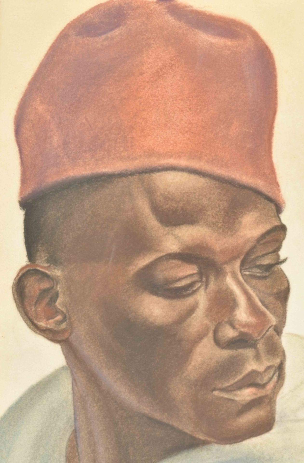 Eleanor Martin (American, 20th cent.). "Portrait of a black man" - Image 2 of 4