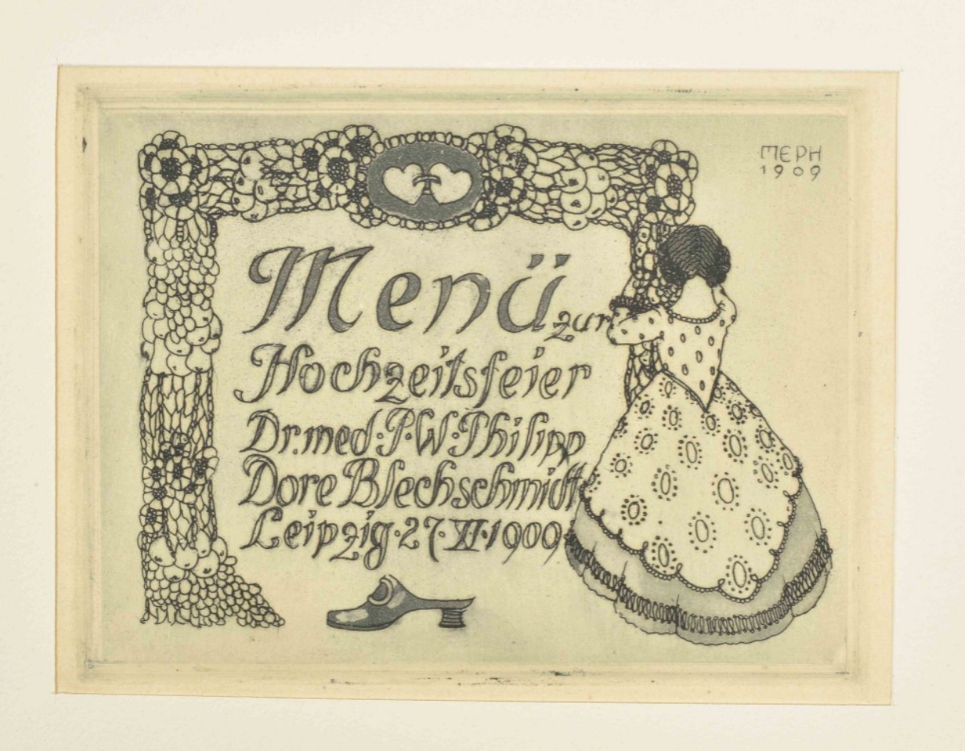 Martin Erich Philipp (1887-1978). Collection of 17 etched ex libris and occas. prints - Bild 6 aus 7