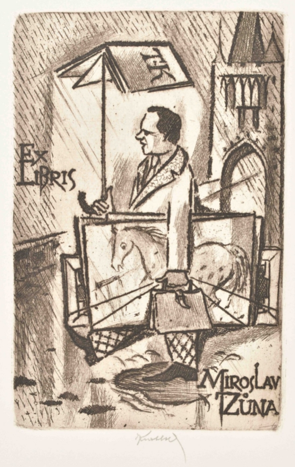 Adolf Kunst (1882-1937). Seventeen ex libris - Image 9 of 10