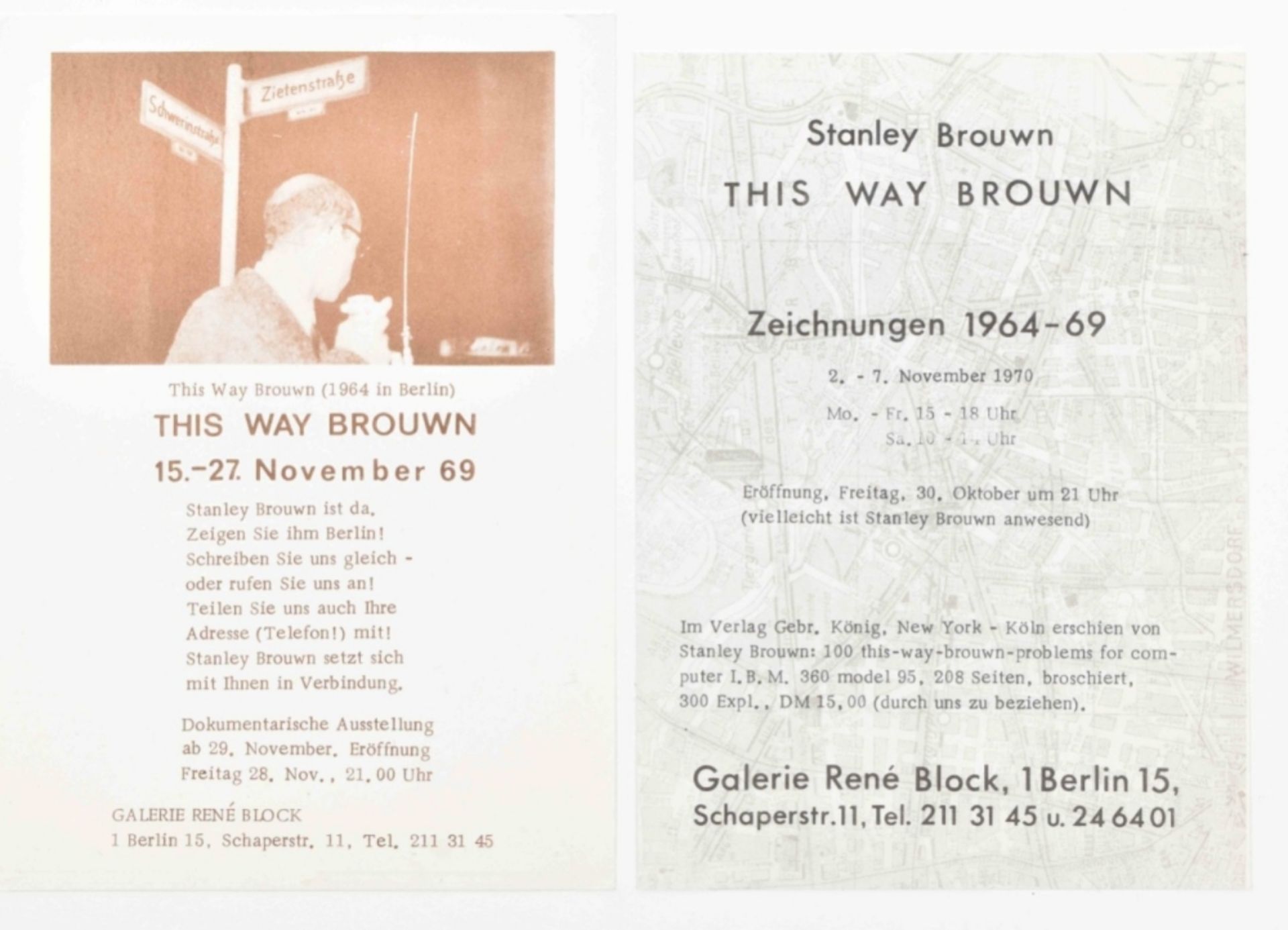 Stanley Brouwn announcement cards - Bild 2 aus 6