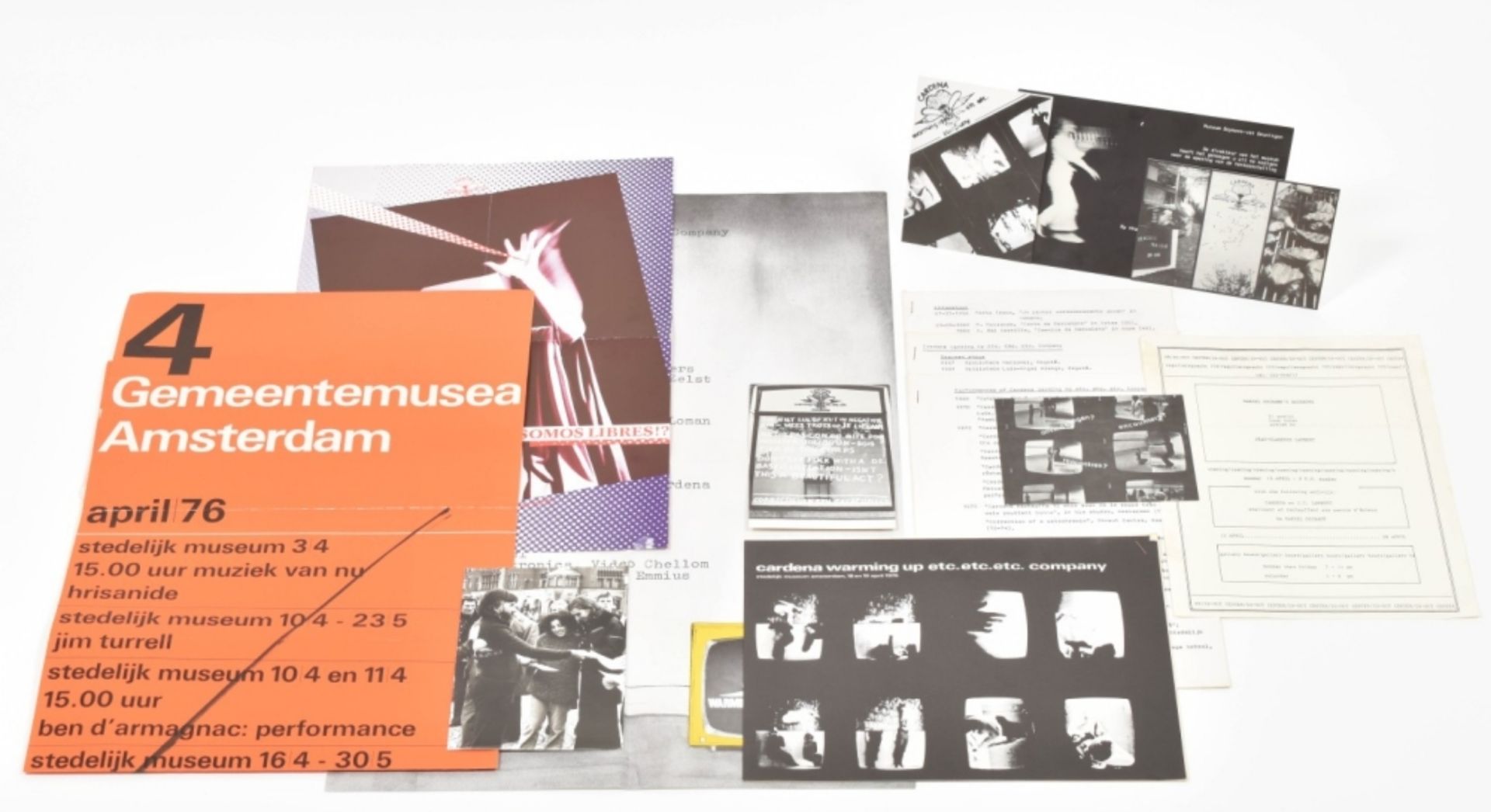 Michel Cardena, ephemera from the 1970s to early 1980s