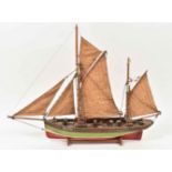 Historic model of a Dutch sailing vessel