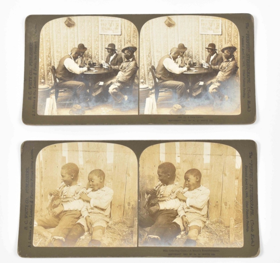 Two stereographs depicting African Americans