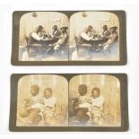 Two stereographs depicting African Americans