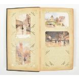 Album containing 223 French picture postcards