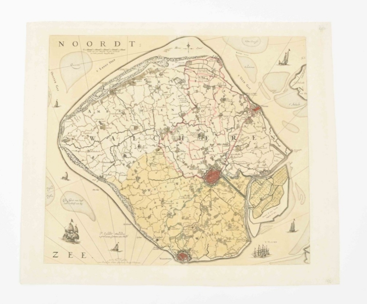 Eight maps of Middelburg: Joan Blaeu. Middelburgum - Image 7 of 9