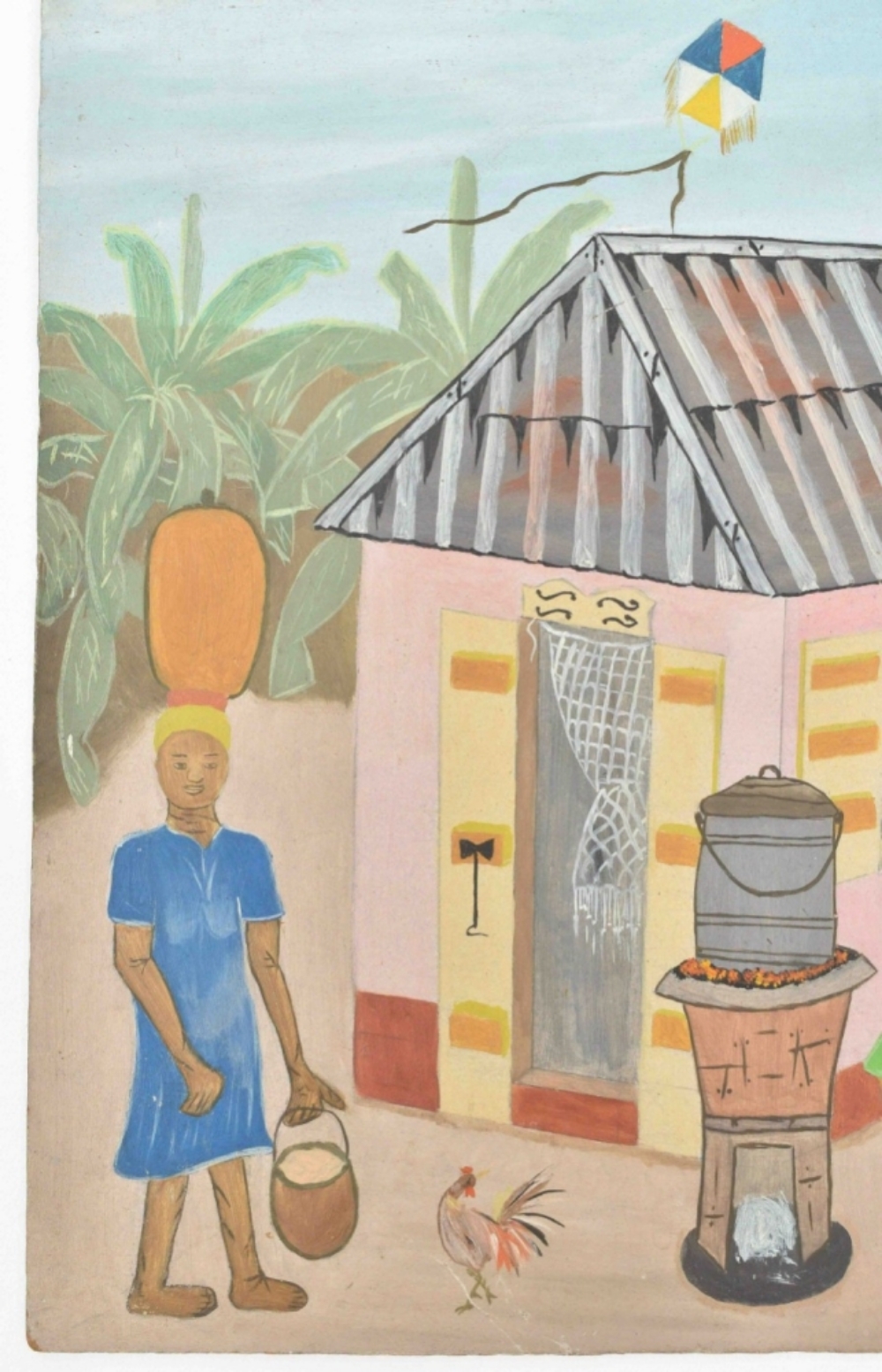 Three 20th-cent. naive paintings: Gererd Métélus. Cap Haïtien - Image 10 of 10