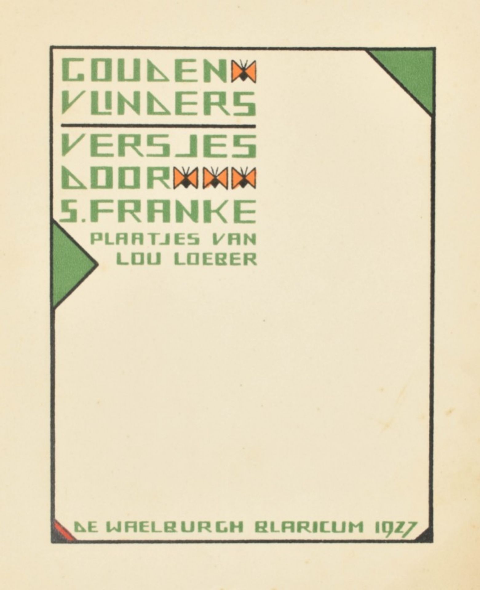 S. Franke. Gouden Vlinders - Image 4 of 4
