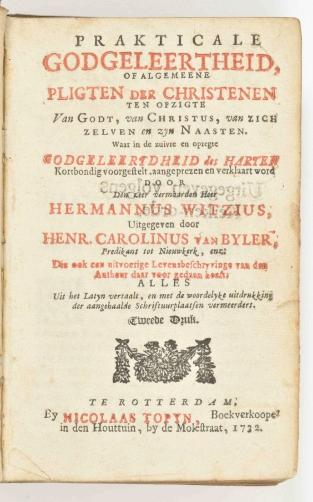 Four Dutch titles in 3 vols.: Herman Wits. Prakticale Godgeleertheid - Image 3 of 6