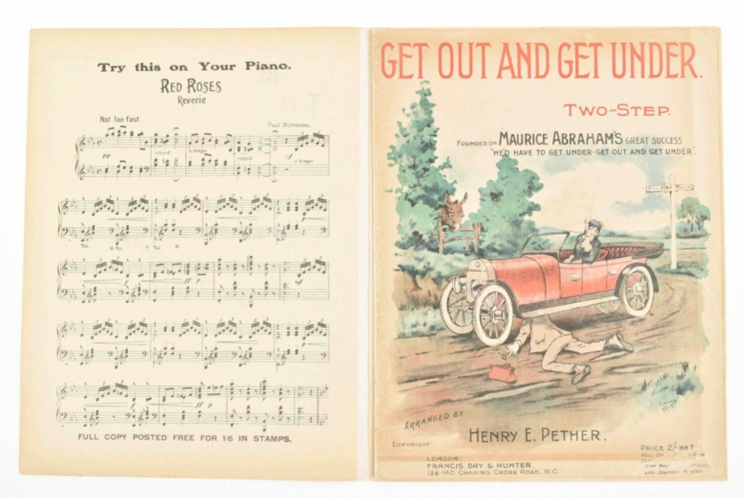 Collection of sheet music relating to cars - Image 3 of 8
