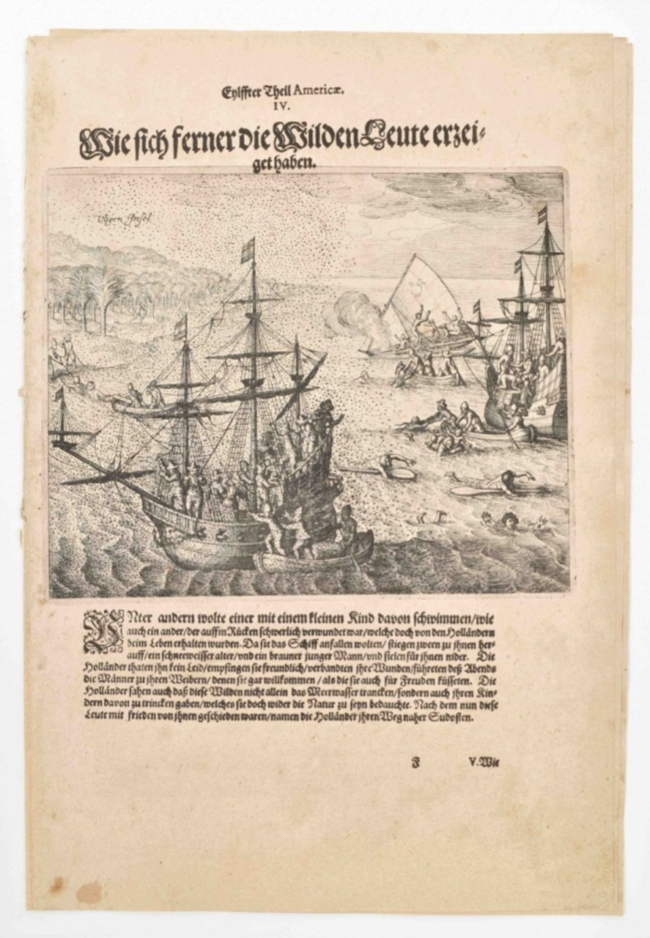 Willem Cornelisz. Schouten. Historische Beschreibung der wunderbarlichen - Image 7 of 10