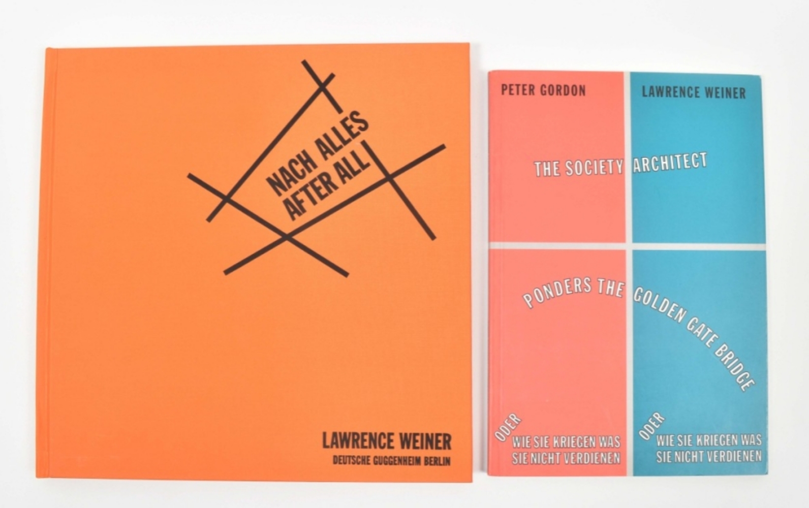  Lawrence Weiner, lot of 4 catalogues, some signed  - Image 4 of 6