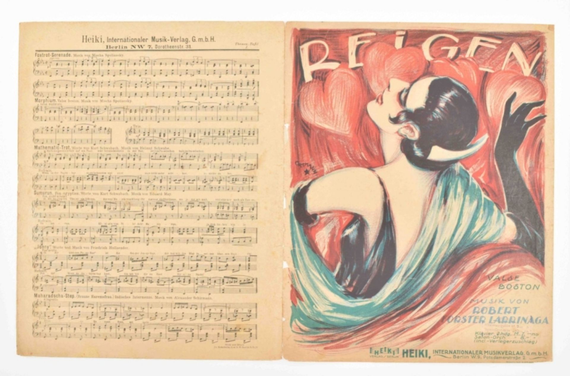 Collection of sheet music w. covers des. by Ortmann - Image 5 of 8