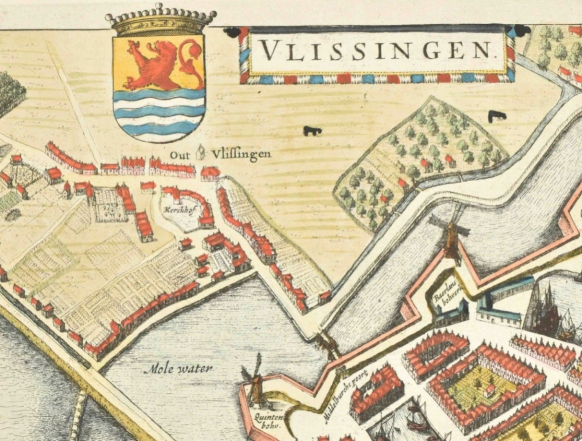 Four maps of Vlissingen: Joan Blaeu. Vlissingen - Bild 6 aus 7