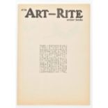 Art-Rite No.14 Winter 76/77. Special artists' books issue, with cover by Carl André