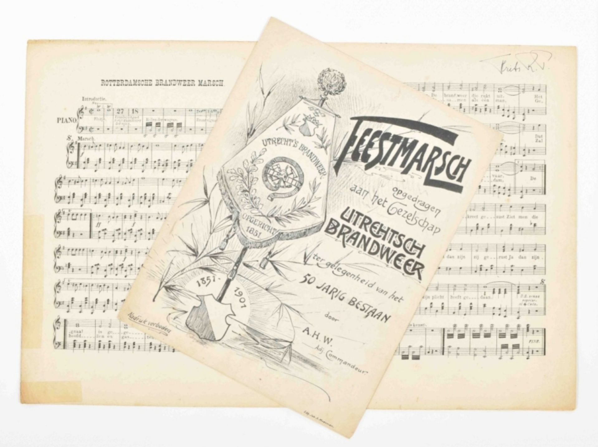 Collection of sheet music about fires and firemen - Image 3 of 5