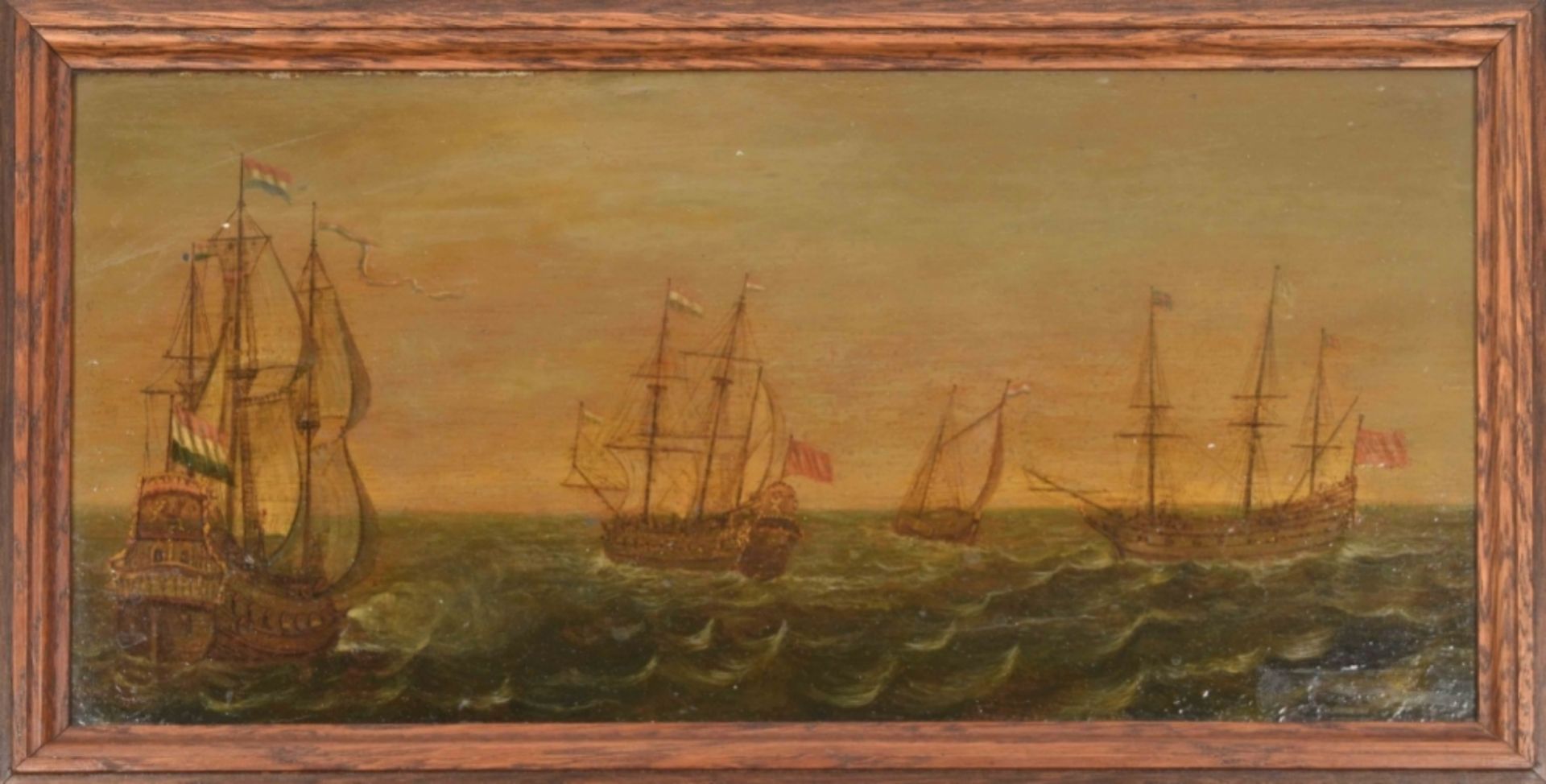 Cornelis Claesz van Wieringen (1577-1633). "Four ships at sea" - Image 3 of 6