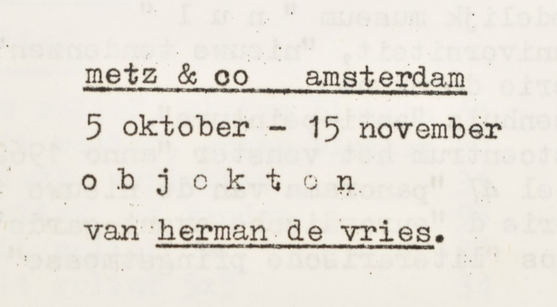 Metz & Co, Objekten van herman de vries, catalogue with original collage - Image 5 of 7