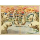 [Polar bears] "Polar bears in icy landscape"