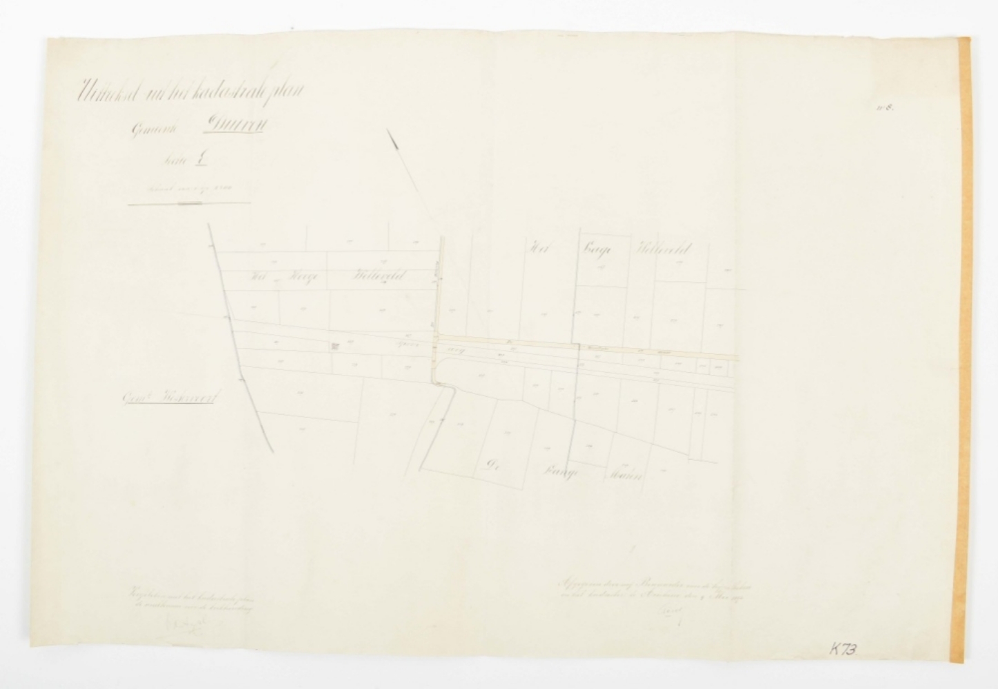 Nine manuscript maps: "Gemeente Arnhem" - Image 5 of 10