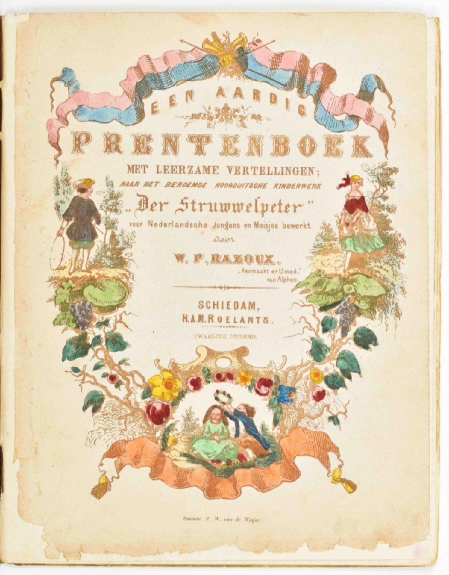 W.P. Razoux. Een aardig prentenboek met leerzame vertellingen - Image 4 of 4