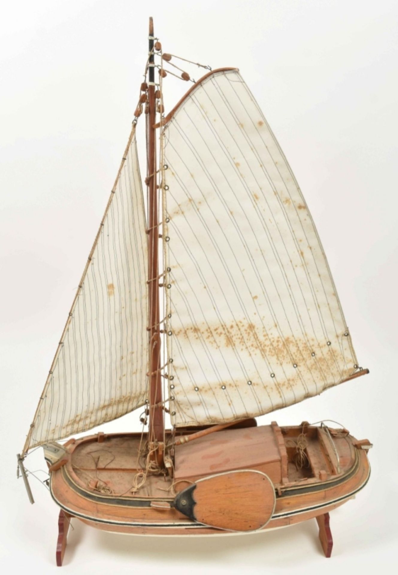 Historic model of sloop - Image 6 of 6