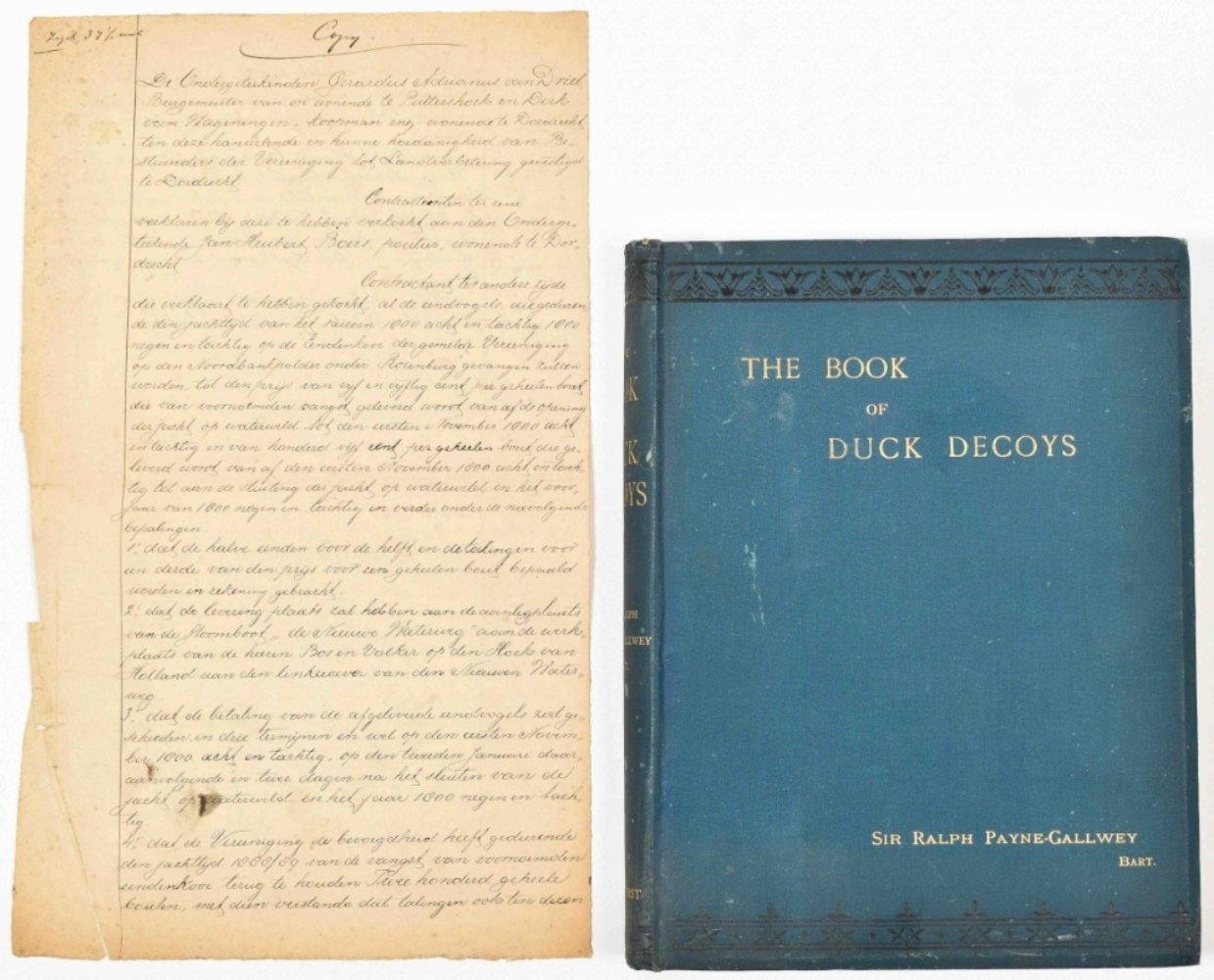 Payne-Gallwey, (Sir Ralph). The Book of Duck Decoys