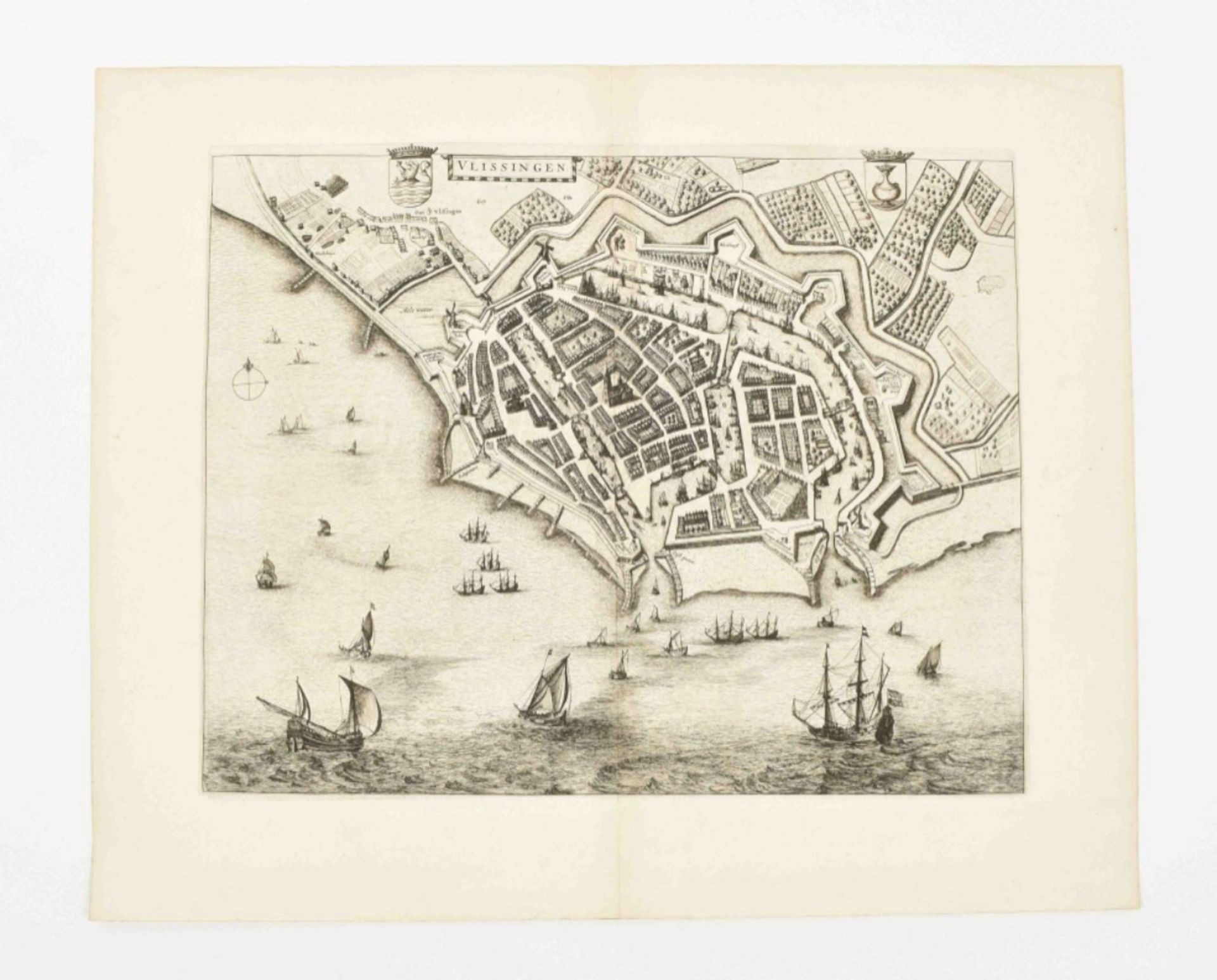 Four maps of Vlissingen: Joan Blaeu. Vlissingen - Bild 2 aus 7