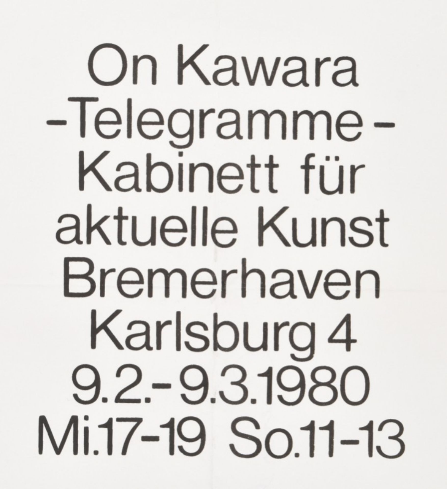 On Kawara posters - Bild 2 aus 4