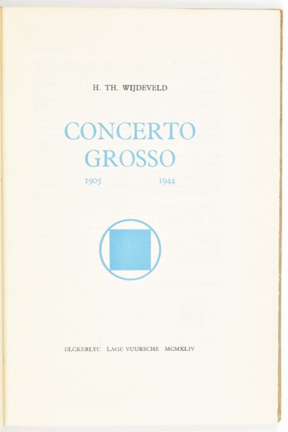 H.Th. Wijdeveld (1885-1987). Concerto Grosso - Image 7 of 10