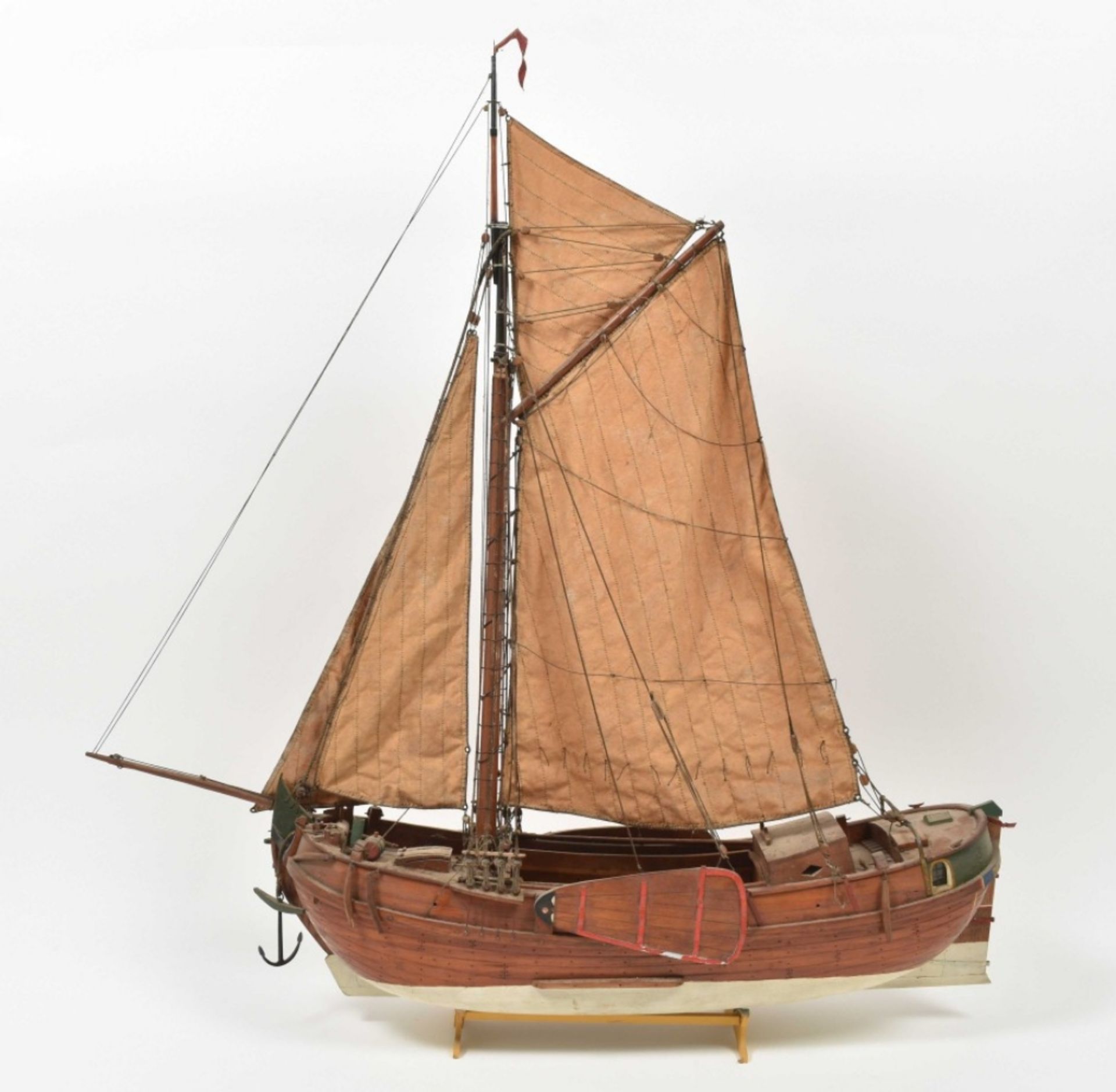 Historic model of Dutch poon ship