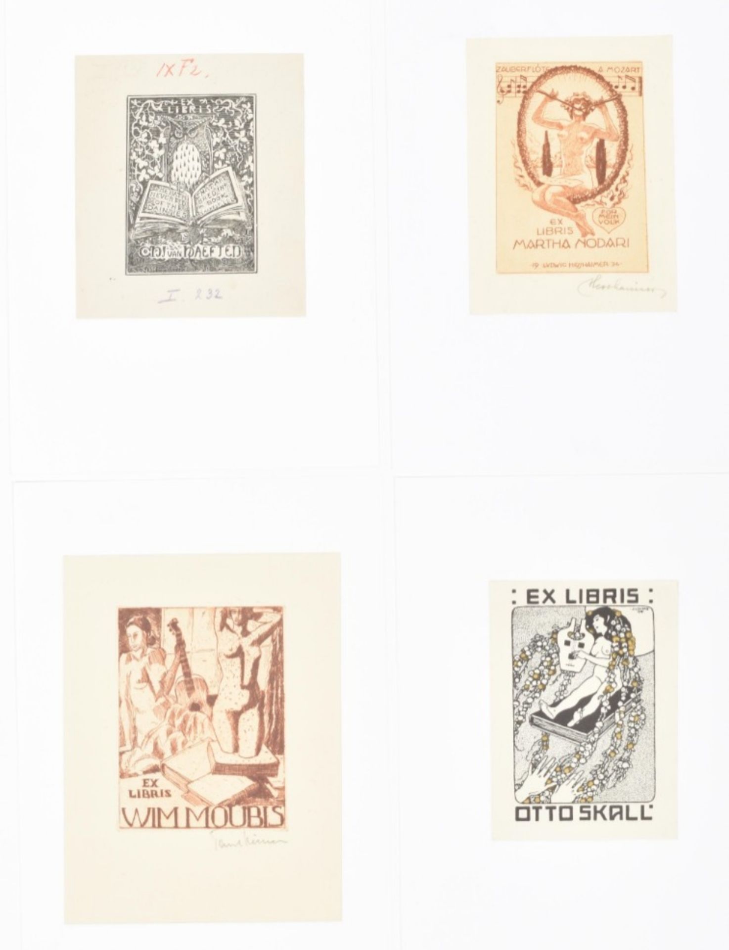 Collection of approx. 100 miscell. ex libris - Bild 7 aus 10