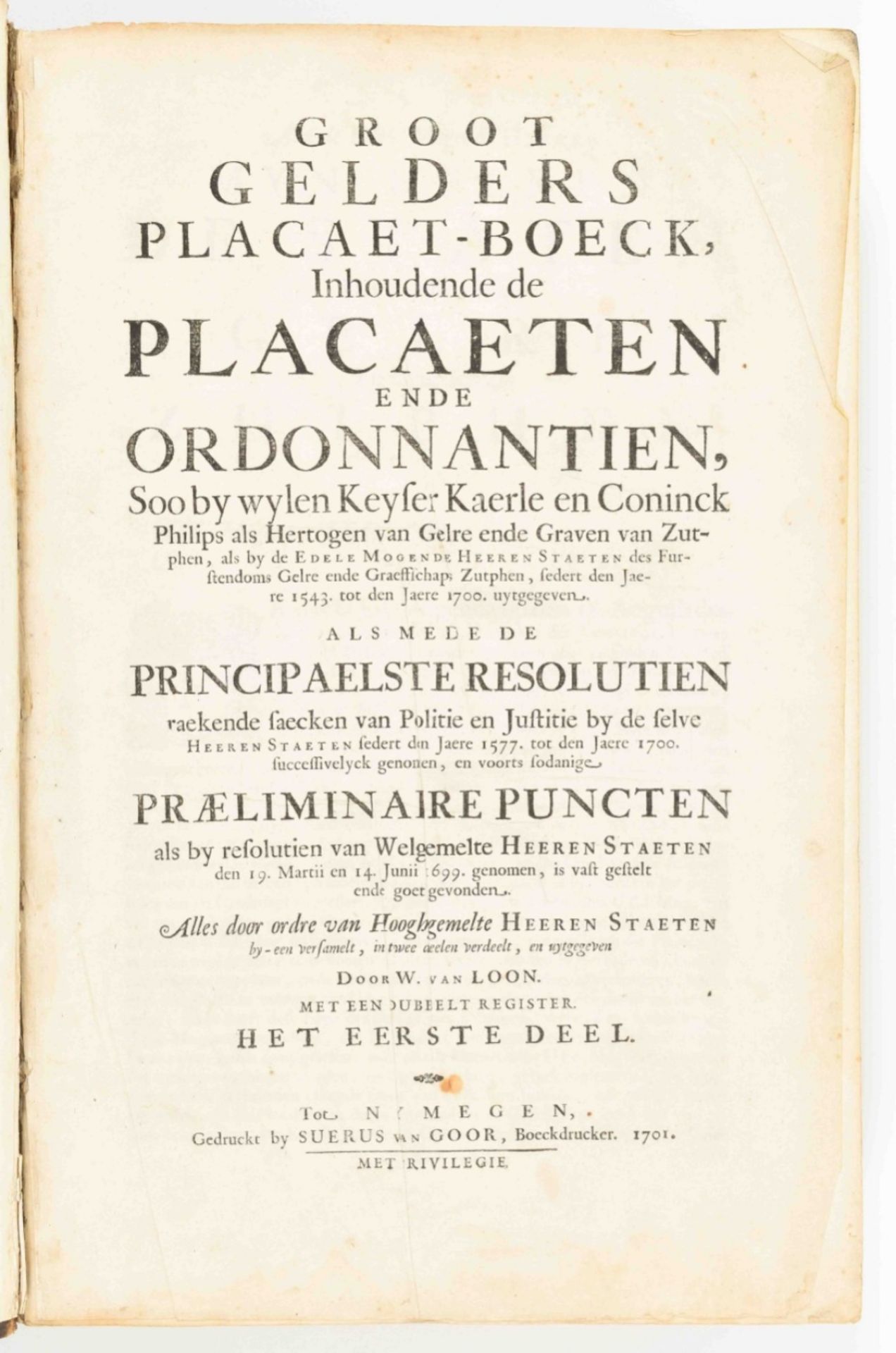 Two Dutch titles: William v. Loon. Groot Gelders - Image 5 of 9