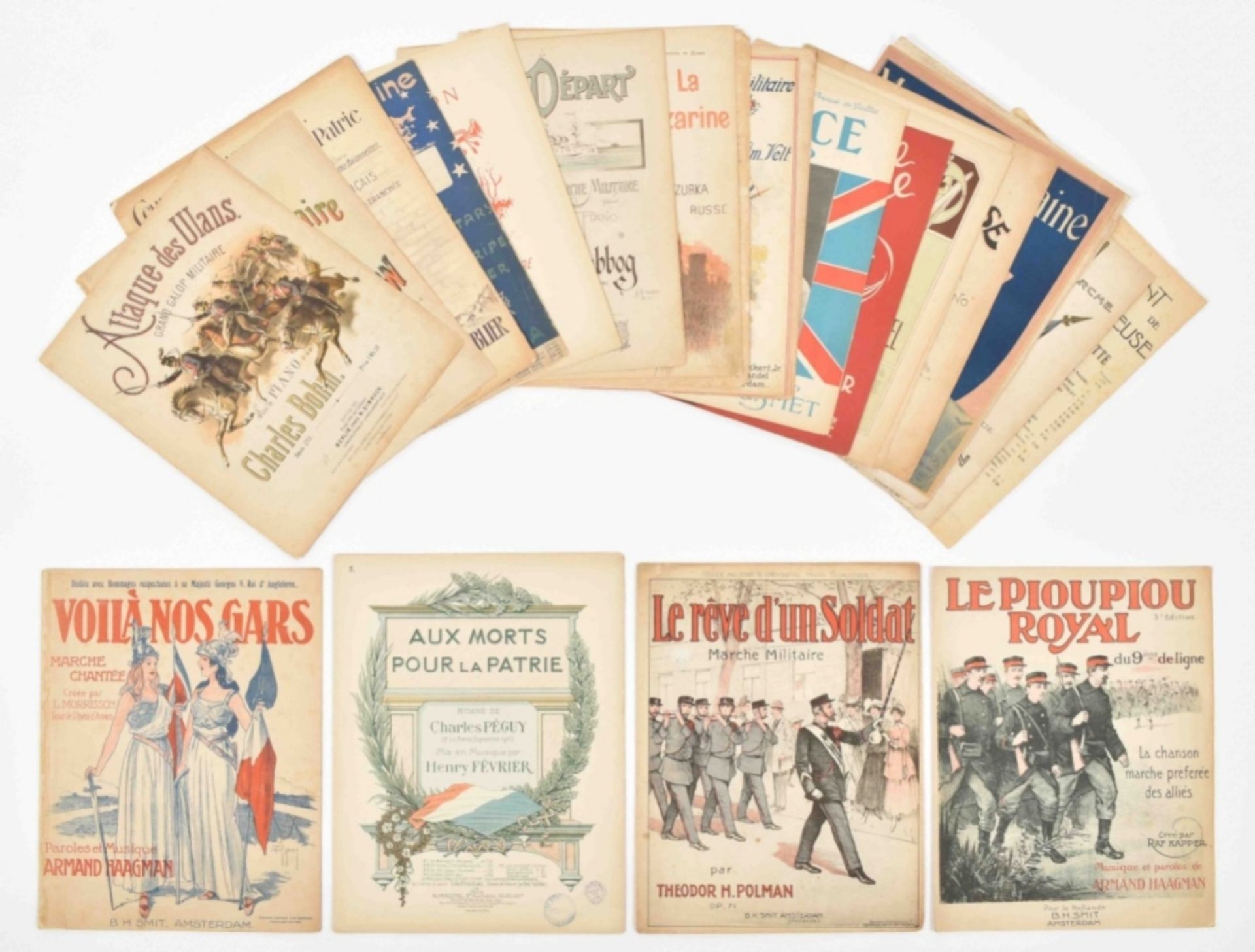 Collection of French military sheet music
