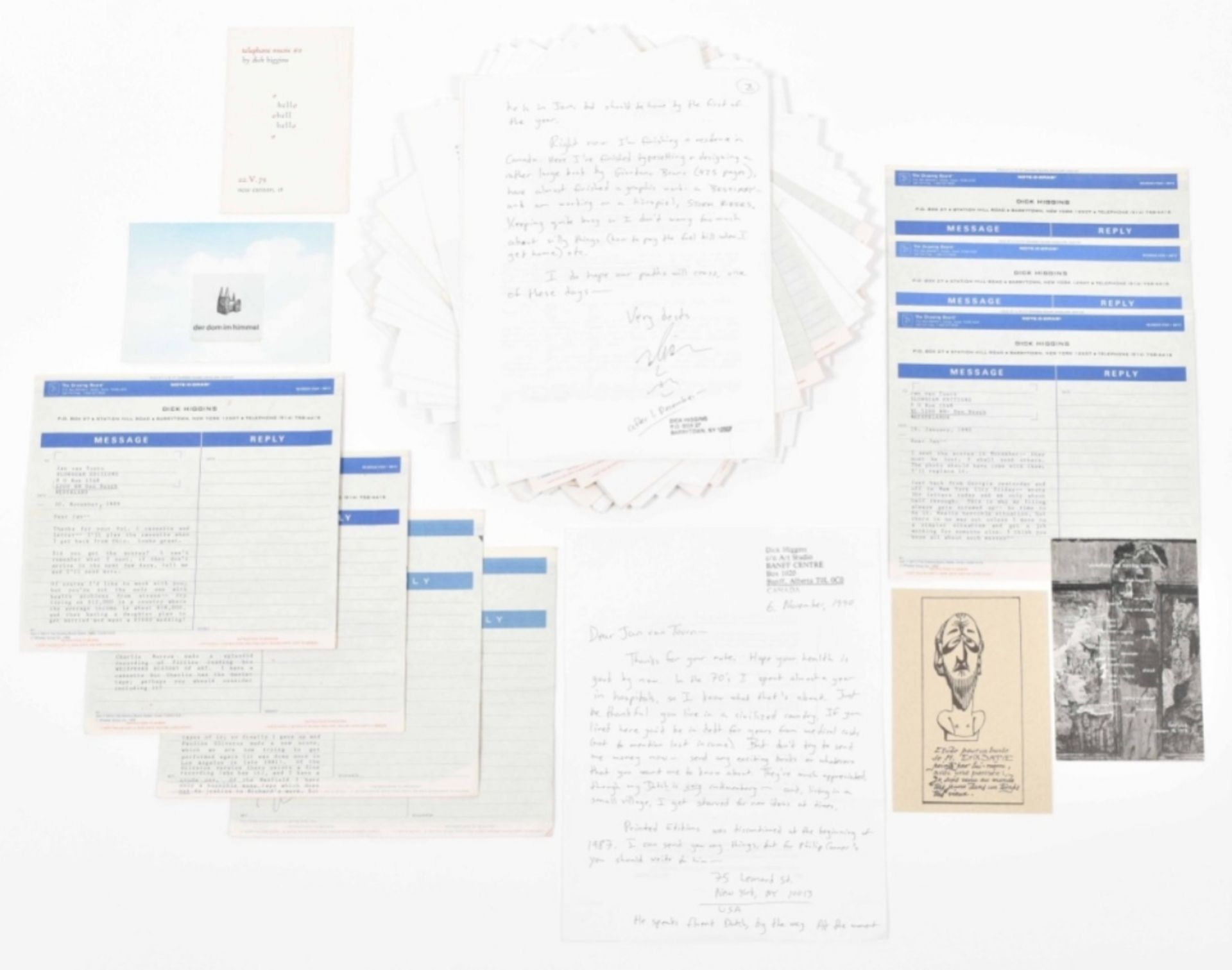 Dick Higgins, extensive correspondence with Jan van Toorn