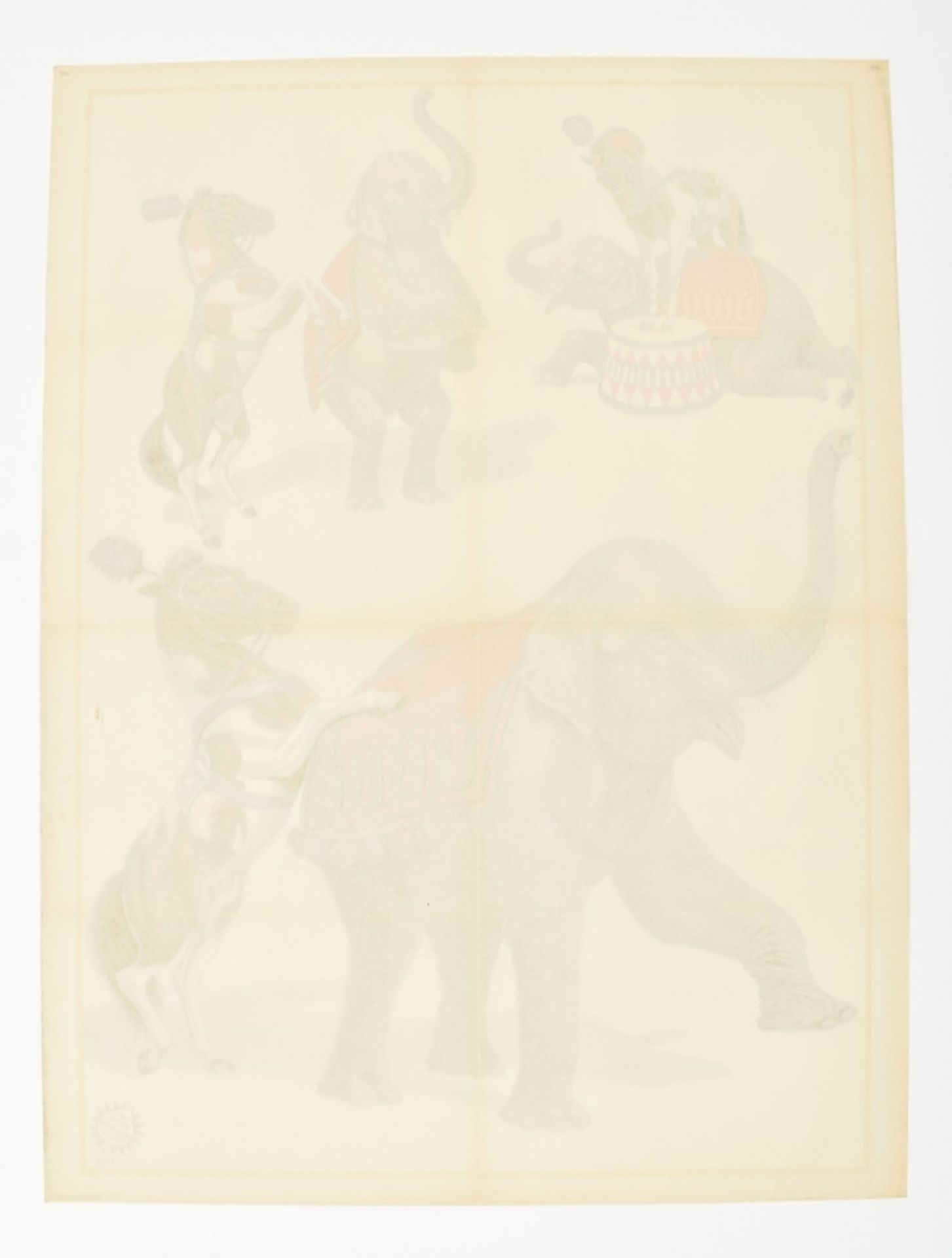 [Elephants. Horses] "Dressage act with elephants and horses" - Bild 2 aus 7