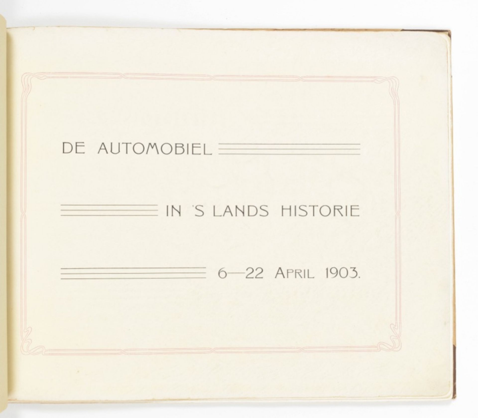 (B. Evert Lugard). De automobiel in 's lands historie 6-22 April 1903 - Image 8 of 8