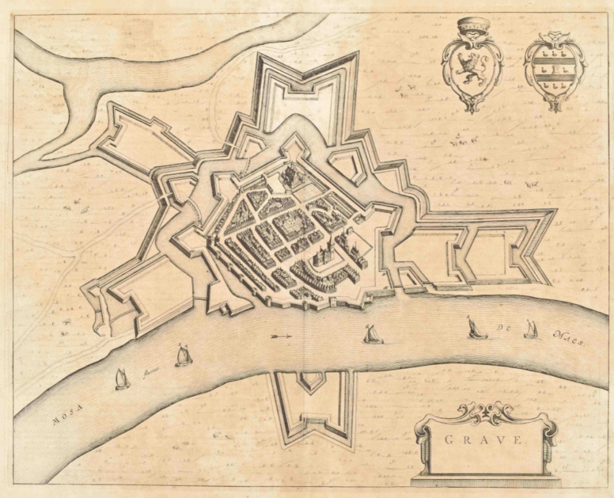 Six maps of Grave and surroundings:Gravia Obsessa - Image 8 of 9